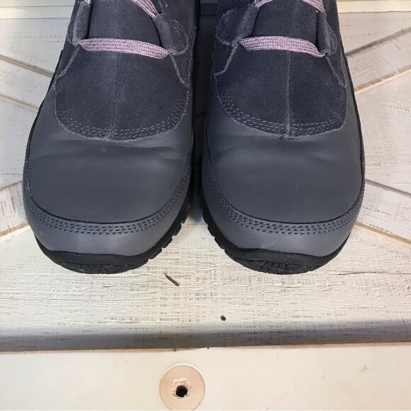 The North Face Nuptse faux Fur Boots Iron Gate Grey Quail Grey purple sz 8.5 - Picture 5 of 10